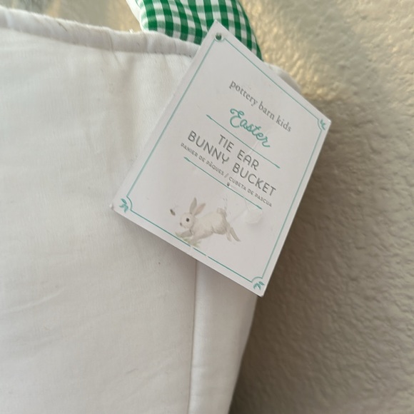 Pottery Barn Tie-Ear Bunny Easter Bucket green ZACHARY - Picture 3 of 5